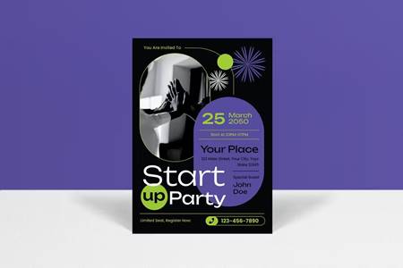Freepsdvn.com 2305086 Template Black Neon Start Up Party Invitation Lxx2eek Cover