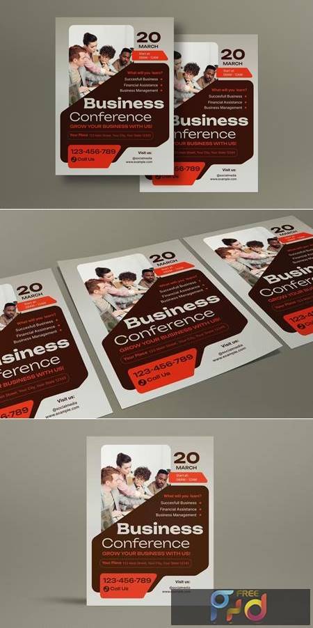 Grey Minimalist Business Conference Flyer GK5QPEW 1