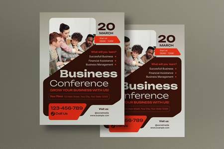 FreePsdVn.com 2305102 TEMPLATE grey minimalist business conference flyer gk5qpew cover