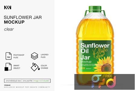 Sunflower Oil Jar Mockup SRSE9CB 1