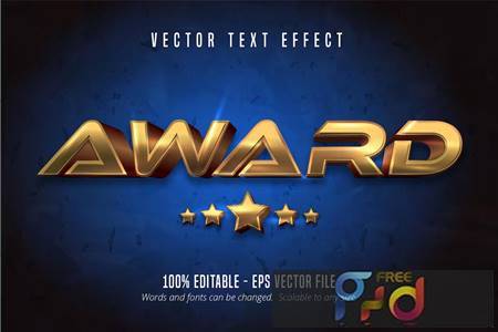 Award - Editable Text Effect, Gold Font Style 32LVBNC 1