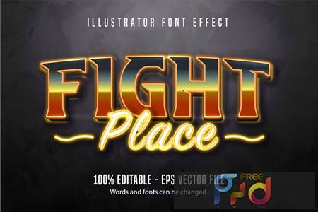 Fight Place - Editable Text Effect, Font Style LABCK2V 1