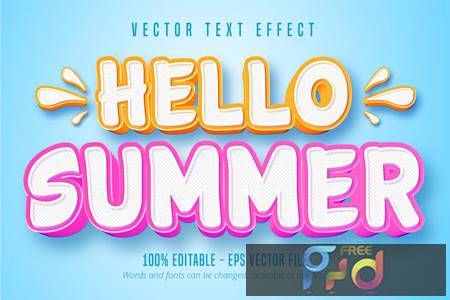 Hello Summer - Editable Text Effect, Font Style 4RA2PT9 1