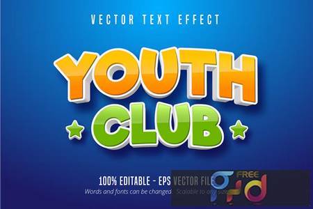 Youth Club - Editable Text Effect, Font Style 3BHXJ2V 1