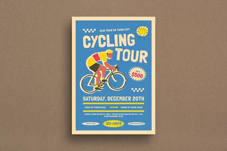 Freepsdvn.com 2305375 Template Retro Cycling Tour Event Flyer Ptb73xj Cover