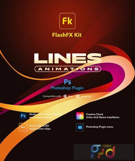 FlashFX Kit Lines Animations for Photoshop – 2d Vfx Plugin 33200372