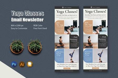 FreePsdVn.com 2306317 VECTOR yoga class email newsletter fcg47t3 cover