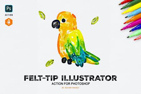 Freepsdvn.com 2306526 Action Felttip Illustrator Photoshop Action 232zpxd Cover