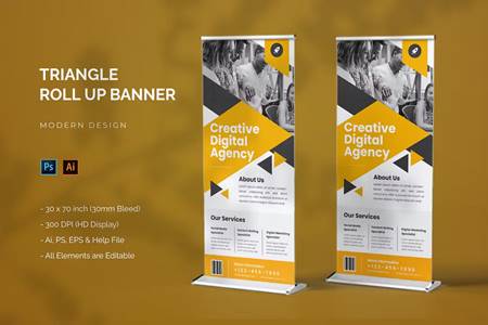 Freepsdvn.com 2307084 Template Triangle Creative Roll Up Banner Aw6lxsr Cover