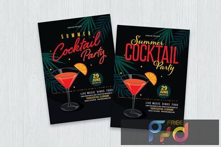 Freepsdvn.com 2307200 Template Summer Cocktail Party Cx466wn