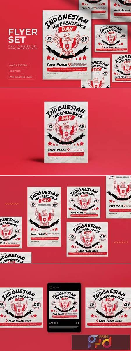 FreePsdVn.com 2308059 TEMPLATE ivory hand drawn dirgahayu indonesia flyer set bbybv2d