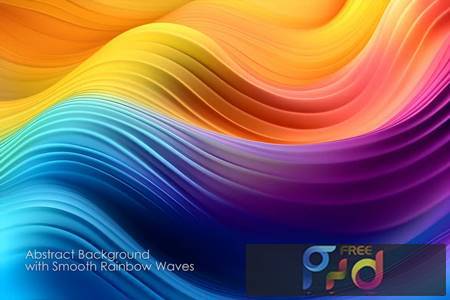 Freepsdvn.com 2308161 Stock Abstract Background With Smooth Rainbow Waves X5x8njk