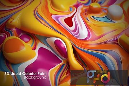 Freepsdvn.com 2308174 Stock Modern Abstract Background With 3d Liquid Colorful Xtjnkb5