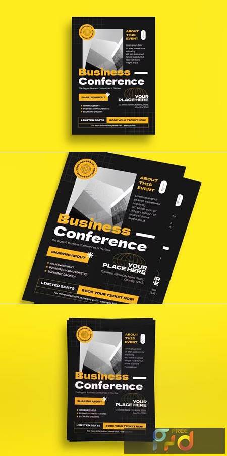 FreePsdVn.com 2308369 TEMPLATE black hypebeast business conferences flyer set npcbfaf