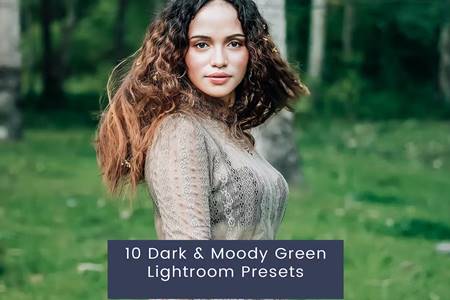 Freepsdvn.com 2308472 Preset 10 Dark Moody Green Lightroom Presets Fpwb6x8 Cover