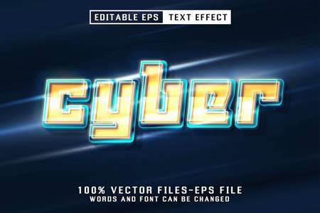 Freepsdvn.com 2308548 Vector Cyber Editable Text Effect Xj2pq8l Cover
