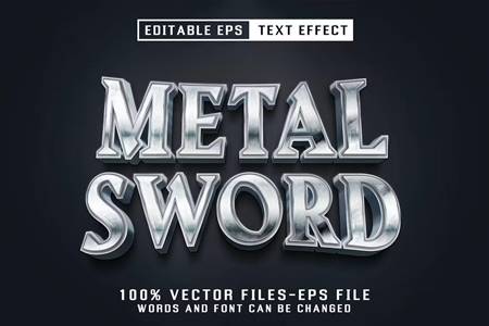 Freepsdvn.com 2308553 Vector Metal Sword Editable Text Effect Vnlmckg Cover