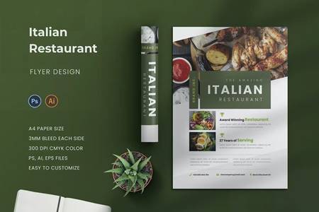 FreePsdVn.com 2309034 TEMPLATE italian restaurant flyer cfdj467 cover