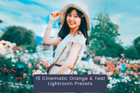Freepsdvn.com 2309076 Preset 15 Cinematic Orange Teal Lightroom Presets Glxxxds Cover