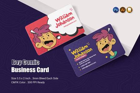 FreePsdVn.com 2309098 TEMPLATE boy comic business card y8wycl9 cover