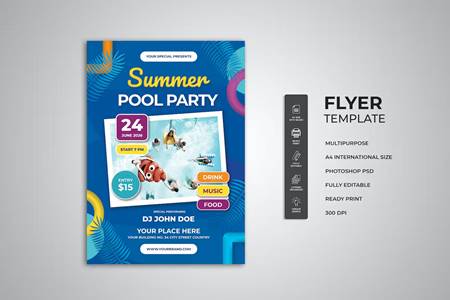 FreePsdVn.com 2309115 TEMPLATE summer pool party flyer qahm45p cover