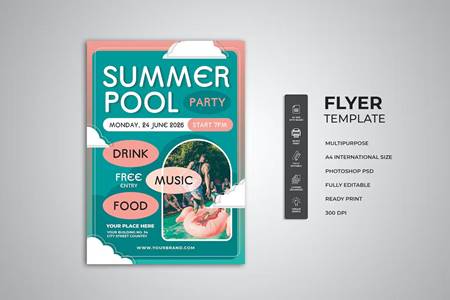 FreePsdVn.com 2309137 TEMPLATE summer pool party flyer ehnjkqh cover