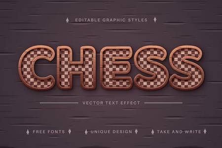 Freepsdvn.com 2309195 Vector Dark Chess Editable Text Effect Font Style 2fjexhc Cover