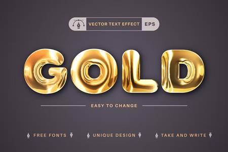 Freepsdvn.com 2309198 Vector Gold Foil Editable Text Effect Font Style 7yvb5k3 Cover
