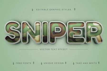 Freepsdvn.com 2309203 Vector Sniper Editable Text Effect Font Style 6pw48ve Cover