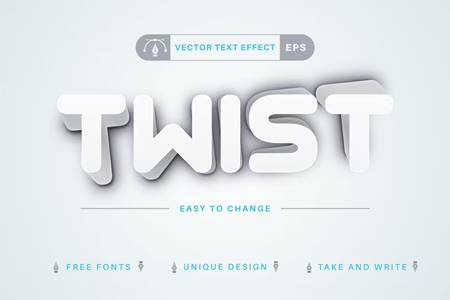 Freepsdvn.com 2309213 Vector Twist Editable Text Effect Font Style Tu5emnq Cover