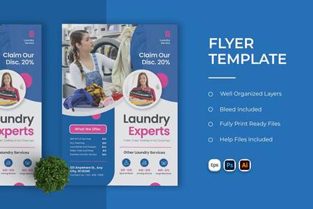 Freepsdvn.com 2309297 Template Laundry Experts Flyer 7ndpzs9 Cover