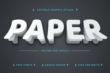 Freepsdvn.com 2309354 Vector Paper Sticker Editable Text Effect Font Style Vxfe7yb Cover