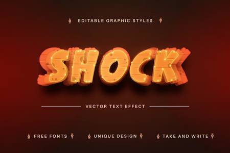Freepsdvn.com 2309365 Vector Shock Editable Text Effect Font Style Vut3y66 Cover