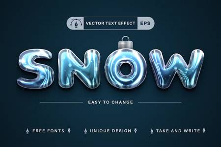 Freepsdvn.com 2309368 Vector Snow Editable Text Effect Font Style Fsnrv4e Cover