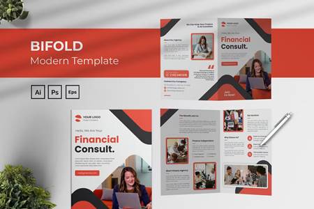 FreePsdVn.com 2309459 TEMPLATE financial consult bifold brochure t8532a8 cover