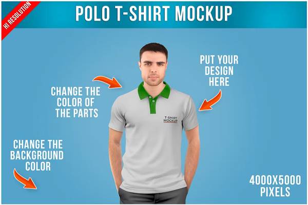 Polo T-Shirt Mockup JMD9C4G - FreePSDvn