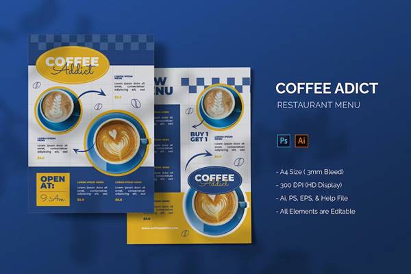 FreePsdVn.com 2310120 TEMPLATE coffee adict restaurant menu cvefy4v cover