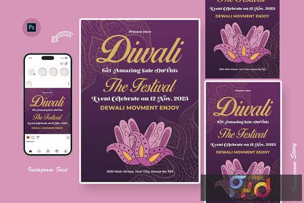 FreePsdVn.com 2310131 TEMPLATE happy diwali party day flyer template lyuja5n