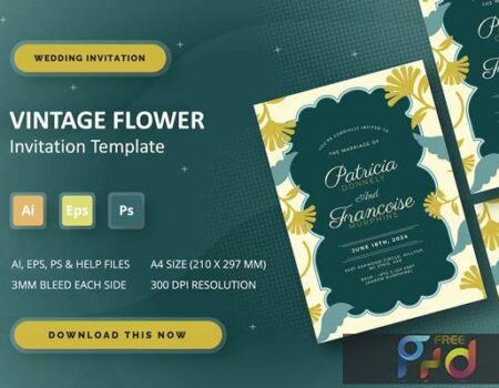 FreePsdVn.com 2310152 TEMPLATE vintage flower wedding invitation 2t9hp4z