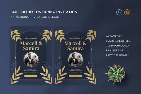 FreePsdVn.com 2310193 TEMPLATE blue artdeco wedding invitation 9ypyk2r cover