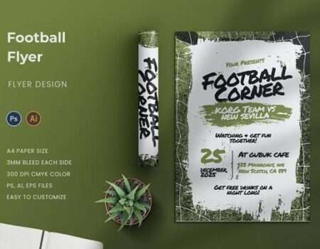 FreePsdVn.com 2310200 TEMPLATE football flyer xzxhr9n cover