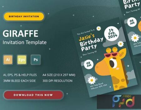 FreePsdVn.com 2310225 TEMPLATE giraffe birthday invitation wynpkm5