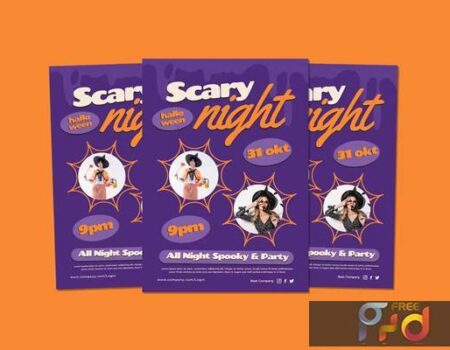 FreePsdVn.com 2310234 TEMPLATE halloween scary night flyers aarhhhe