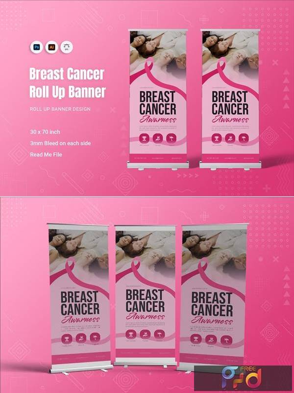 FreePsdVn.com 2310357 TEMPLATE breast cancer roll up banner ywycrs4