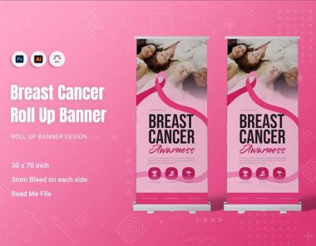 FreePsdVn.com 2310357 TEMPLATE breast cancer roll up banner ywycrs4 cover