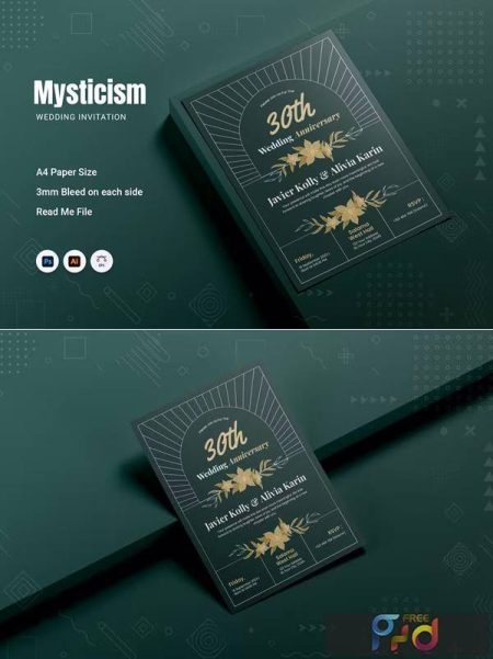 Mysticism Wedding Invitation EZEP4NG - FreePSDvn