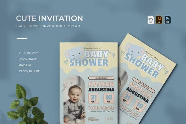 Freepsdvn.com 2310407 Template Cute Baby Shower Invitation Q7zu4bw Cover