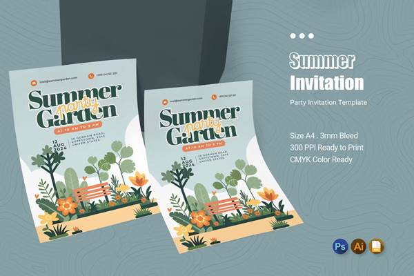 FreePsdVn.com 2310446 TEMPLATE summer garden party invitation yghyl5q cover