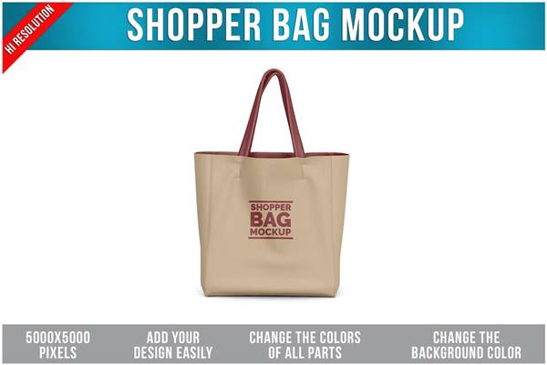 Shopper Bag Mockup HBBLWUC - FreePSDvn
