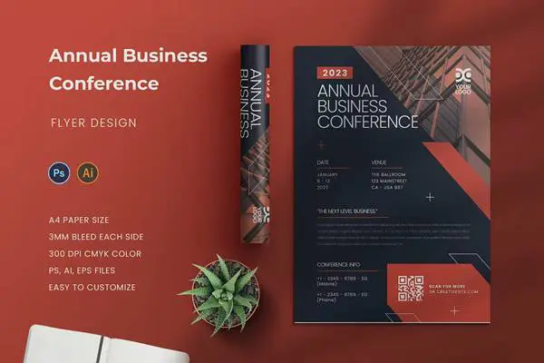 FreePsdVn.com 2311083 TEMPLATE annual business conference flyer 4tkcal2 cover